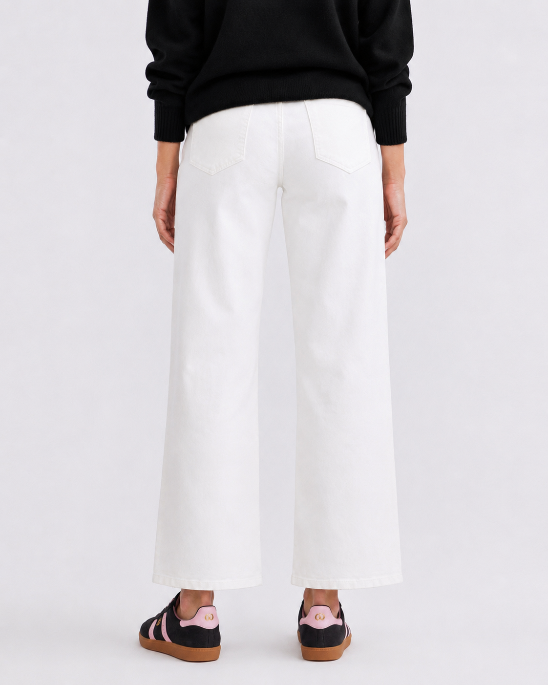 Sophia Cropped Stretch Jean - White