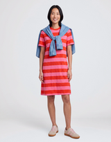 Spritz Stripe Dress - Tangerine