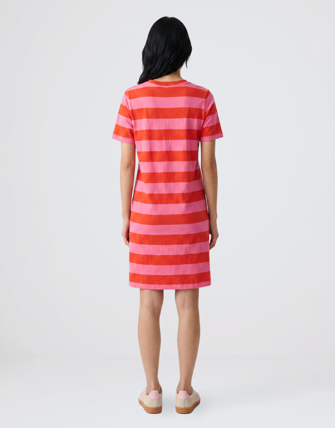 Spritz Stripe Dress - Tangerine