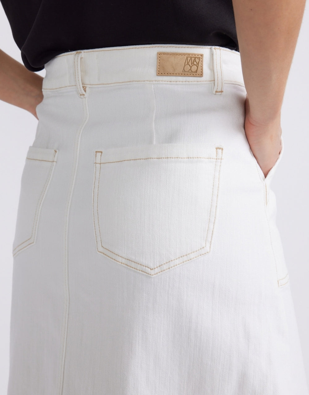 Stevie Denim Skirt - White