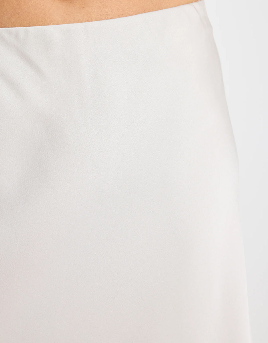 Prodigy Satin Bias Maxi Skirt - Pearl