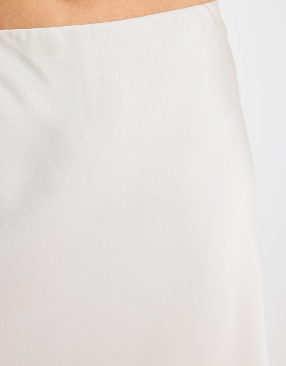Prodigy Satin Bias Maxi Skirt - Pearl
