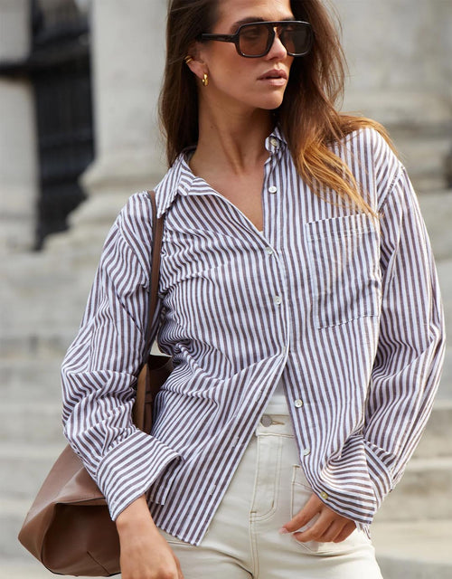 stories-be-told-you-got-this-oversized-shirt-chocolate-stripe-womens-clothing