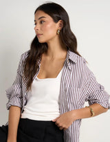 stories-be-told-you-got-this-oversized-shirt-chocolate-stripe-womens-clothing
