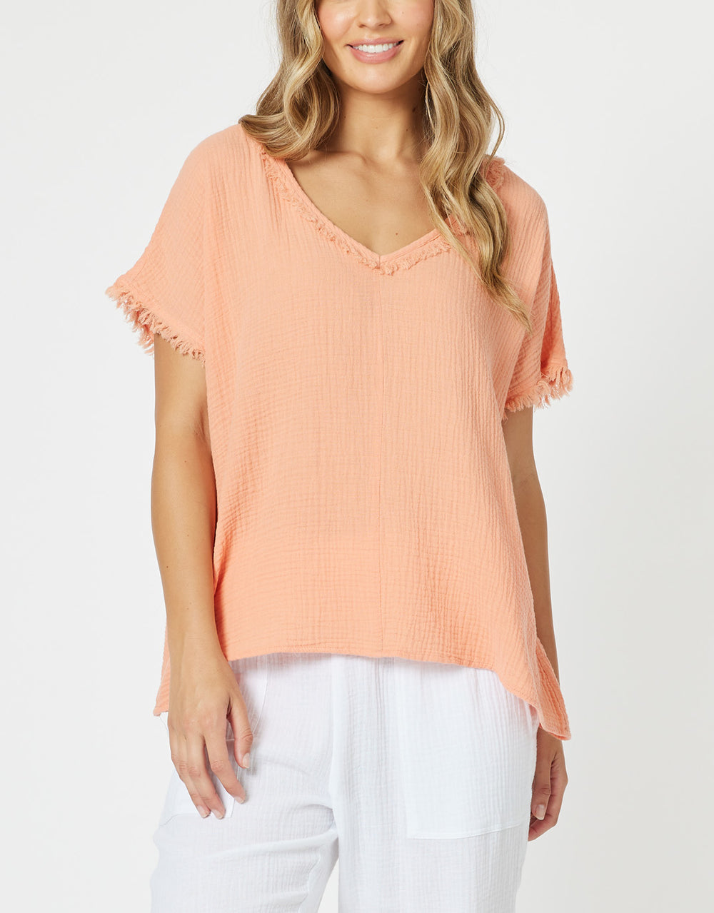 threadz-byron-cotton-v-neck-top-papaya-womens-clothing