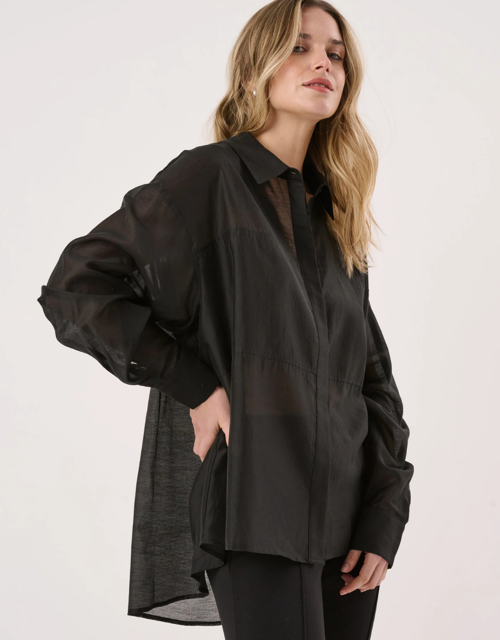 Val Oversized Shirt - Black