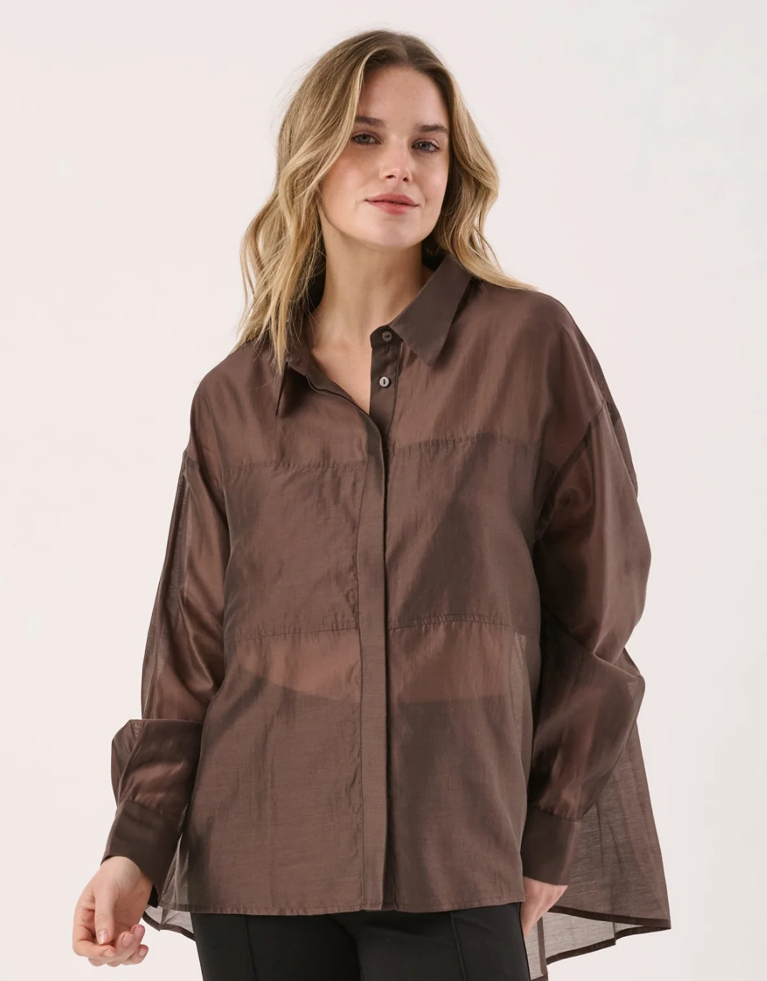 Val Oversized Shirt - Chocolate