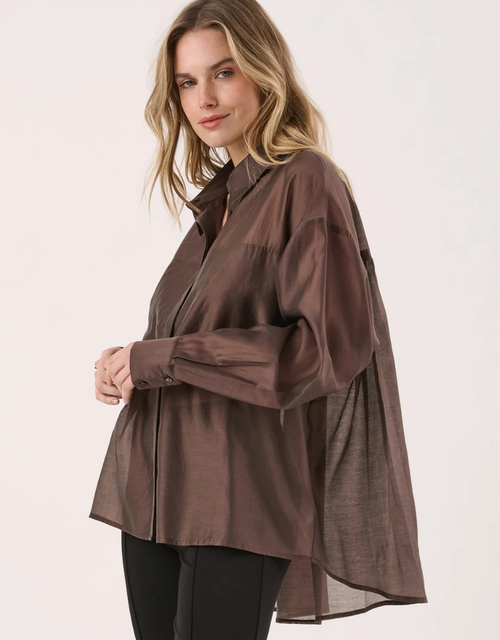Val Oversized Shirt - Chocolate