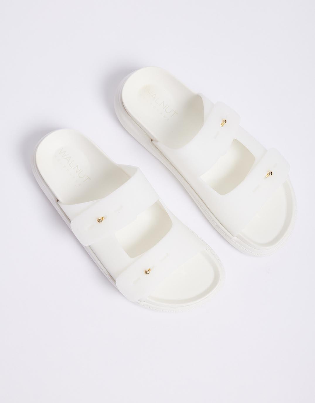 Walnut Melbourne - Tori Slide - White - White & Co Living Shoes