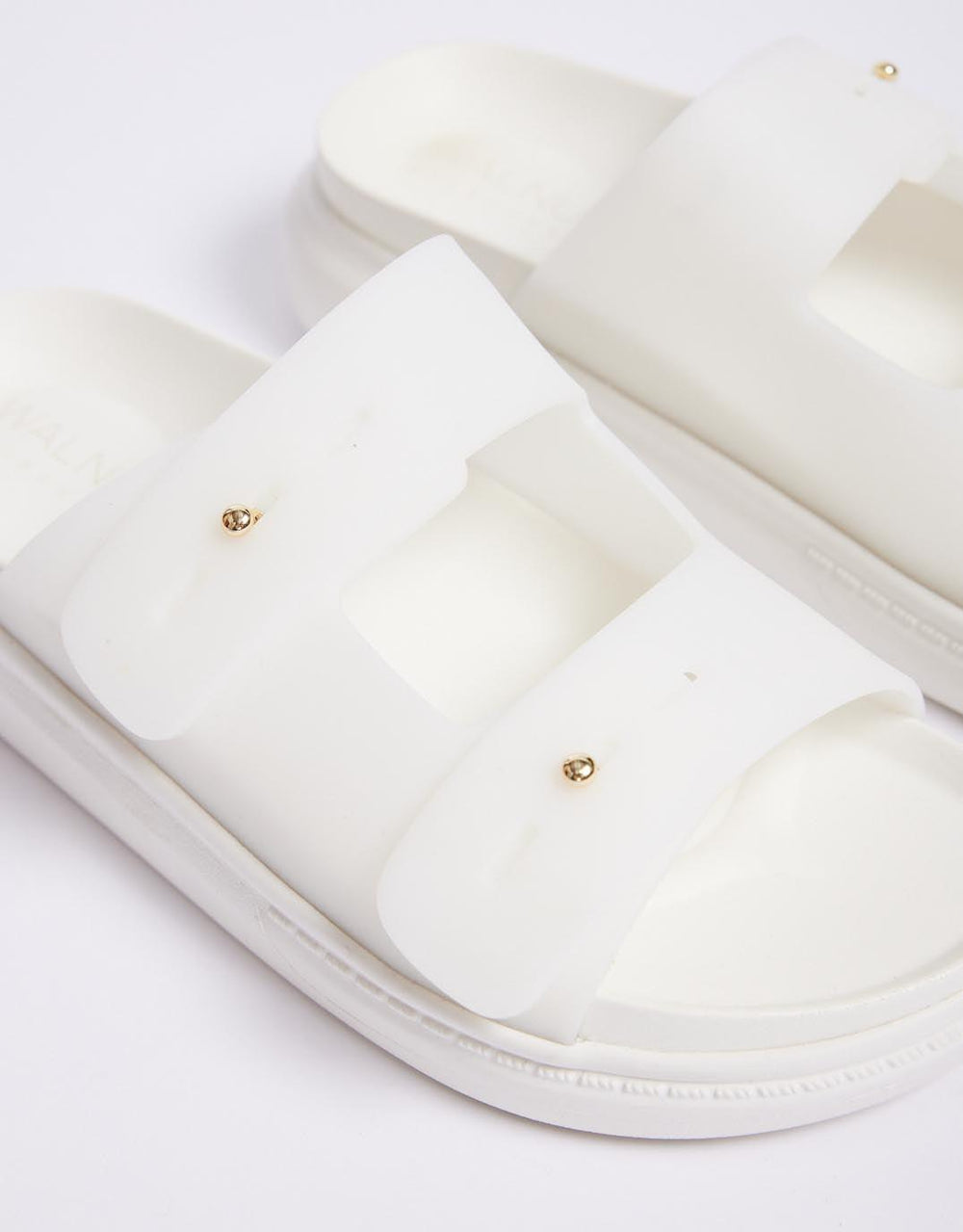 Walnut Melbourne - Tori Slide - White - White & Co Living Shoes