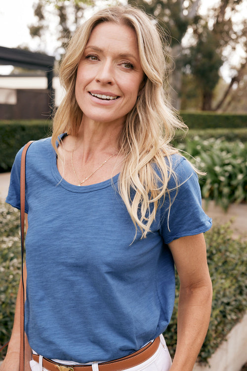 Original Round Neck T-Shirt - Denim