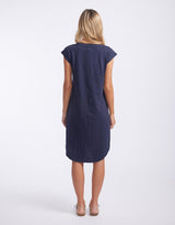 White & Co. - Beach Club Dress - Navy - White & Co Living Dresses