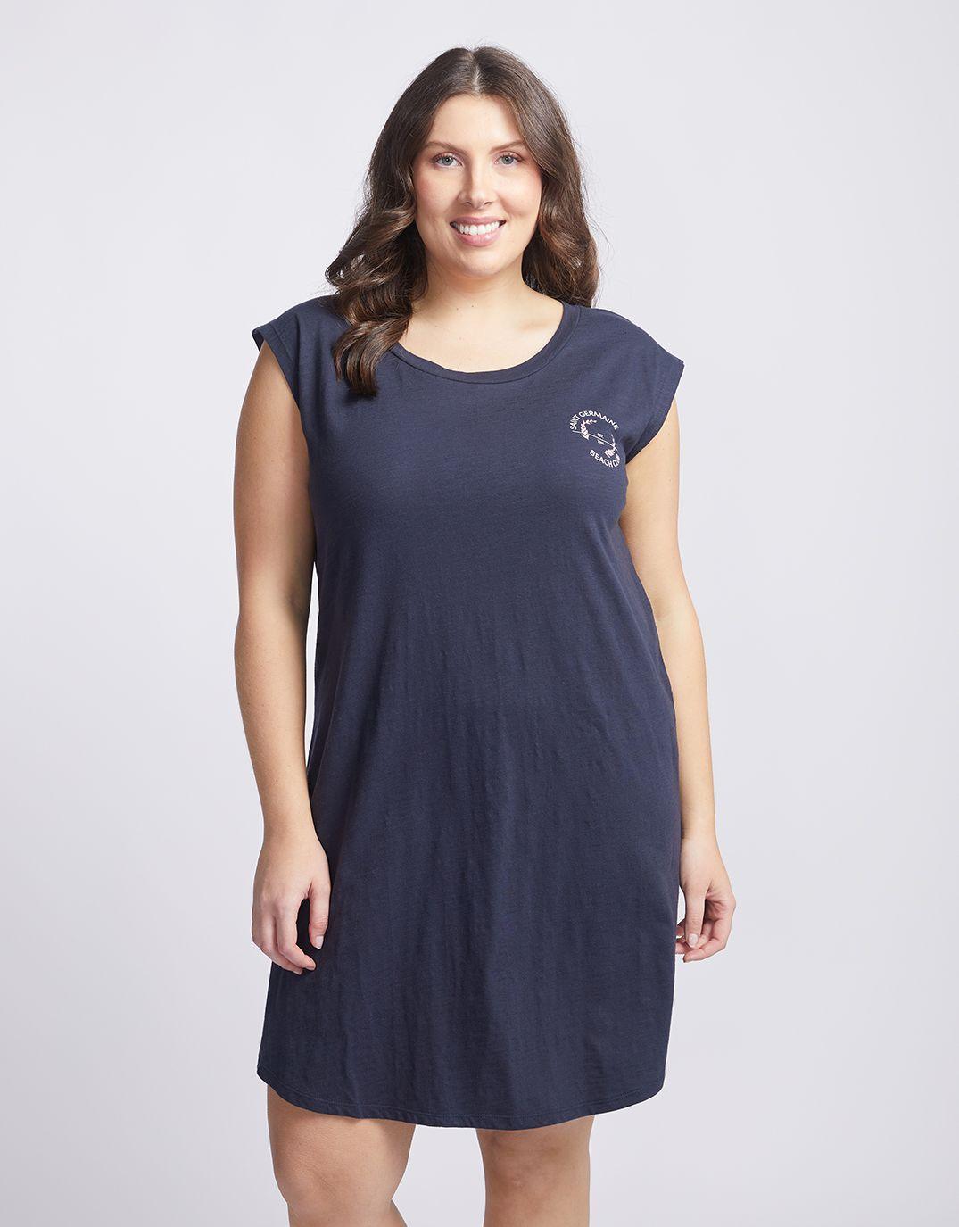 White & Co. - Beach Club Dress - Navy - White & Co Living Dresses