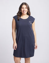 White & Co. - Beach Club Dress - Navy - White & Co Living Dresses