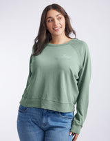 Bisou Paris Sweat - Washed Sage/Pink