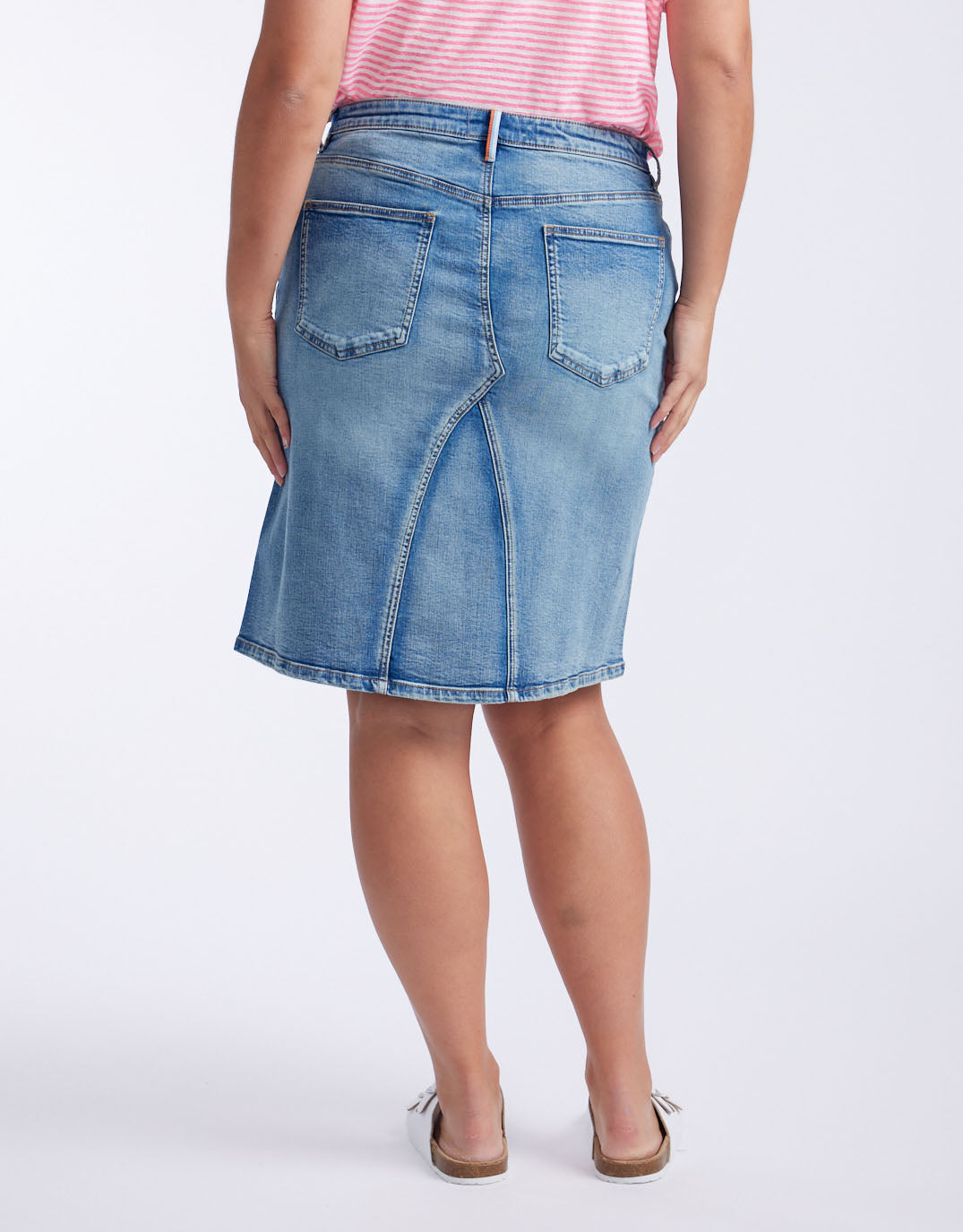 Harper Denim Skirt - Mid Wash