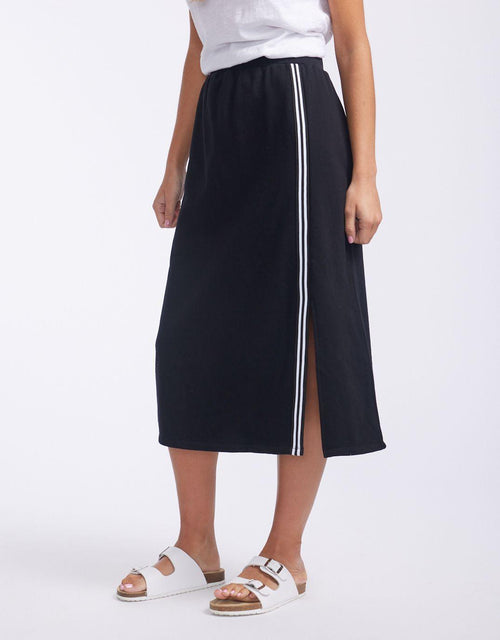 white and co off duty trim skirt black white and co living skirts