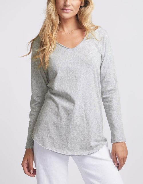 white-co-original-v-neck-long-sleeve-t-shirt-snow-grey-womens-clothing