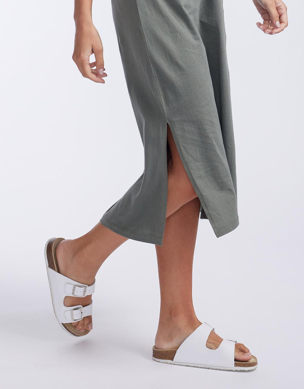 White & Co. - St. Lucia T-Shirt Dress - Khaki - White & Co Living Dresses