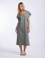 White & Co. - St. Lucia T-Shirt Dress - Khaki - White & Co Living Dresses