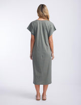 White & Co. - St. Lucia T-Shirt Dress - Khaki - White & Co Living Dresses