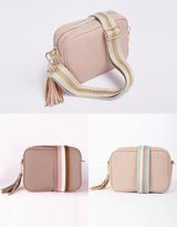 Zoe Crossbody Bag - Pink & Fuchsia Stripe