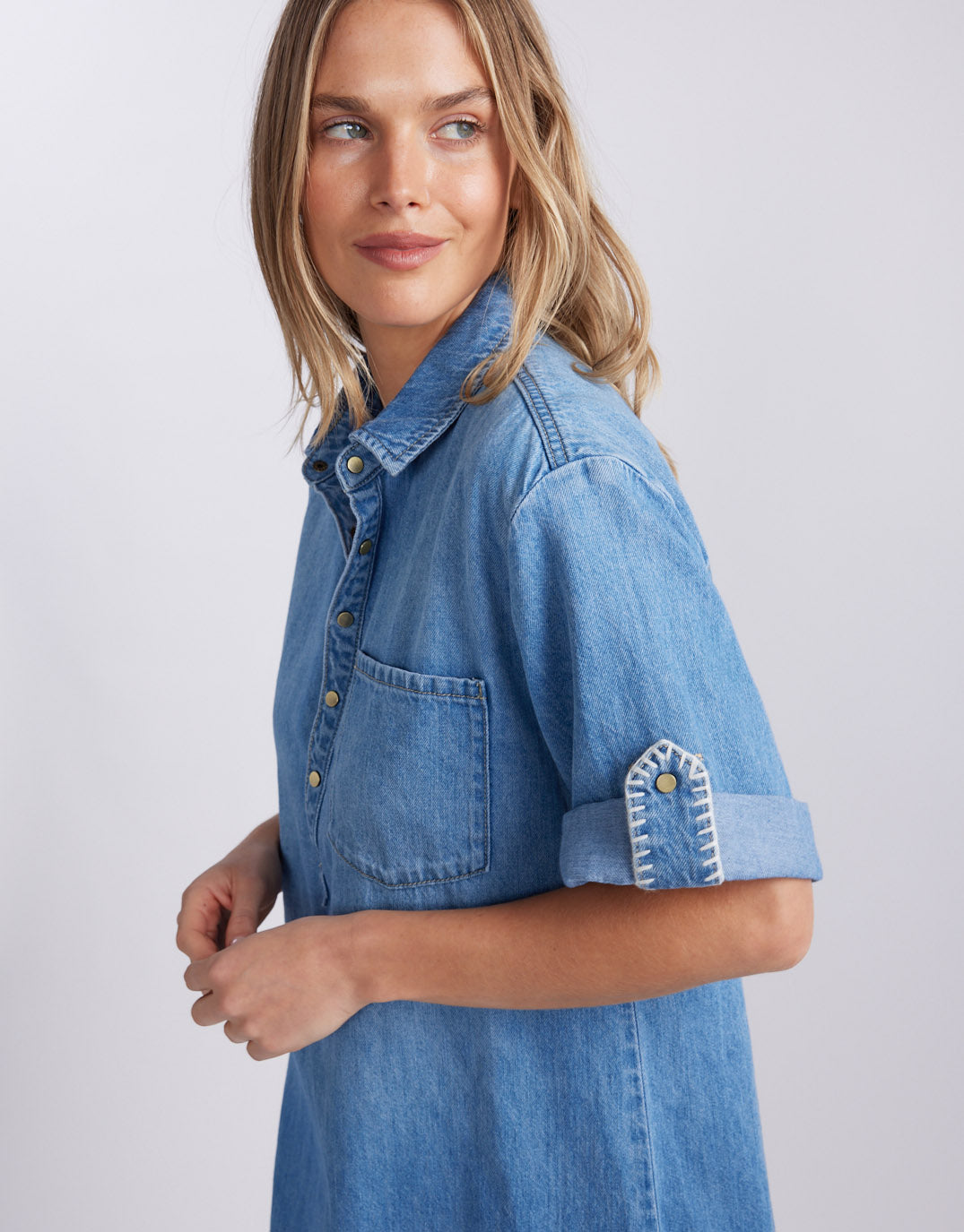 Andie Denim Dress - Mid Wash