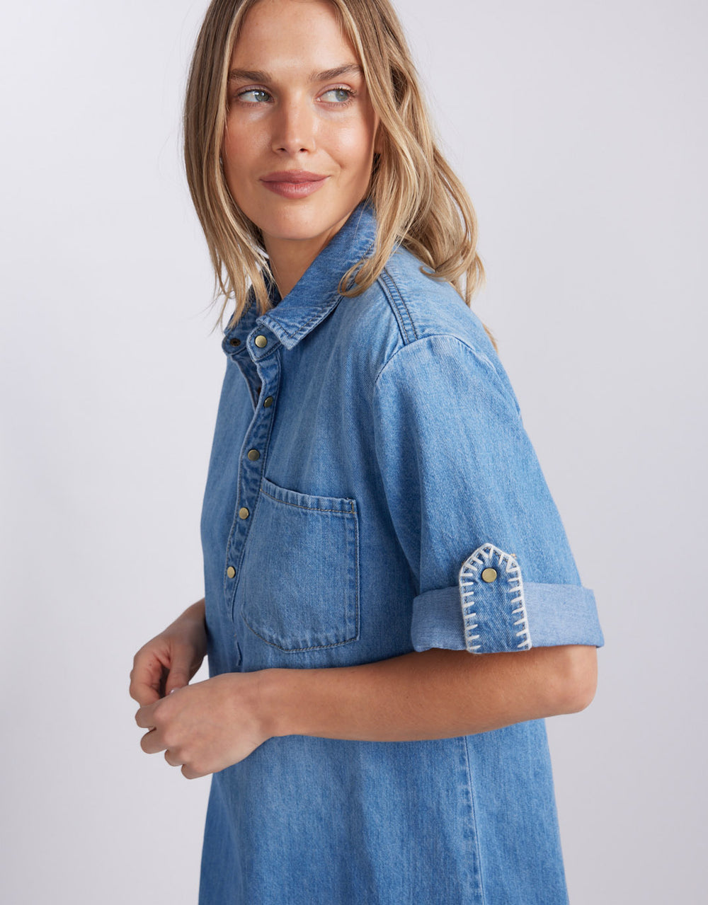 Andie Denim Dress - Mid Wash