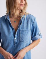 Andie Denim Dress - Mid Wash