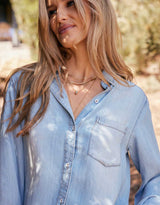 Ava Vintage Shirt - Light Wash