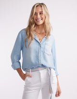 Ava Vintage Shirt - Light Wash