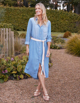 Avery Midi Vintage Denim Dress - Chambray
