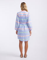 white-co-balmy-nights-dress-blue-neon-stripe-womens-clothing