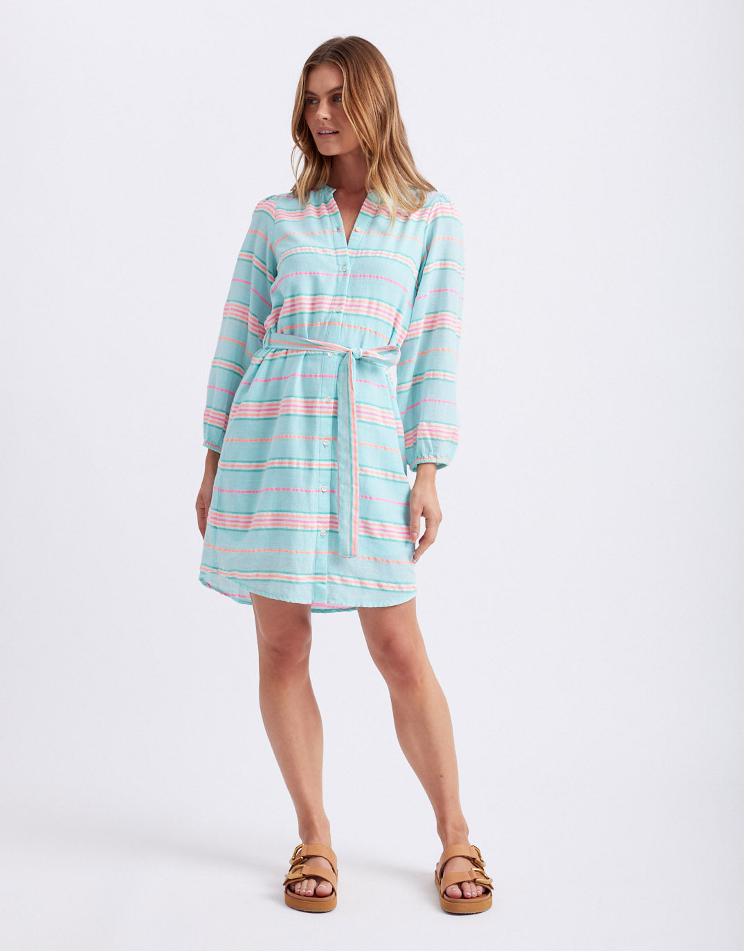 white-co-balmy-nights-dress-mint-neon-womens-clothing