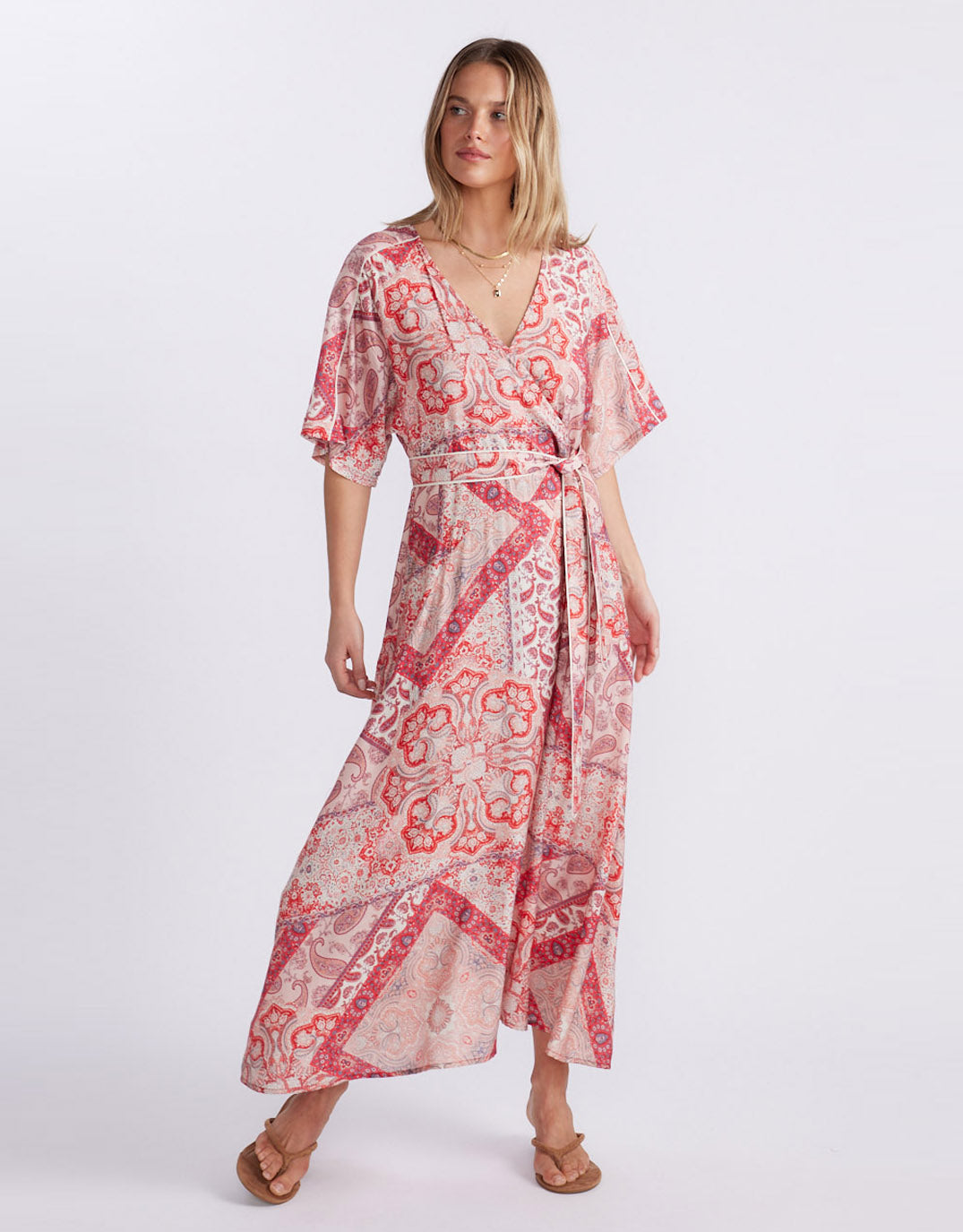 Among The Vines Midi Dress - Sunset Paisley