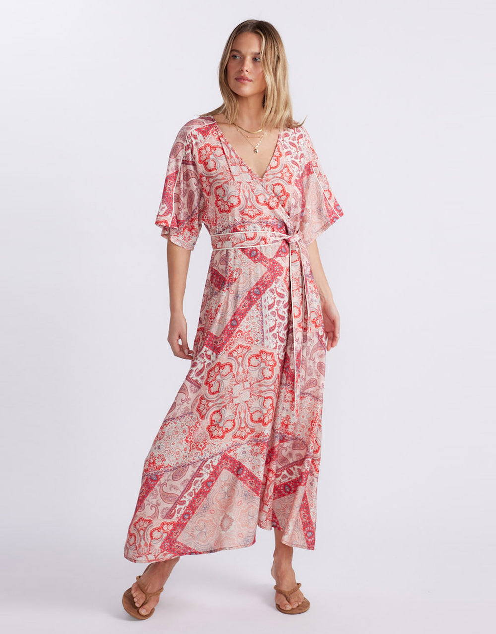 Among The Vines Midi Dress - Sunset Paisley