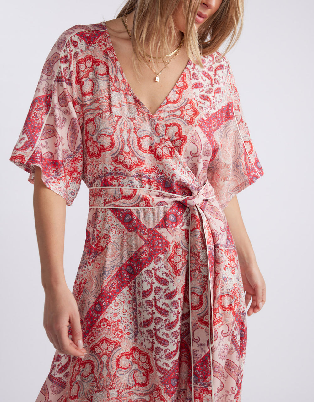 Among The Vines Midi Dress - Sunset Paisley