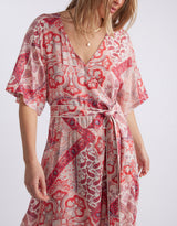 Among The Vines Midi Dress - Sunset Paisley