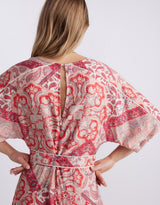 Among The Vines Midi Dress - Sunset Paisley