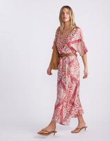 Among The Vines Midi Dress - Sunset Paisley
