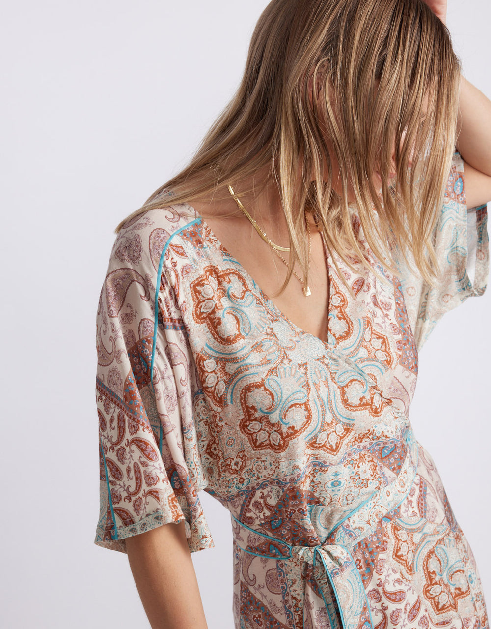 Among The Vines Midi Dress - Shoreline Paisley
