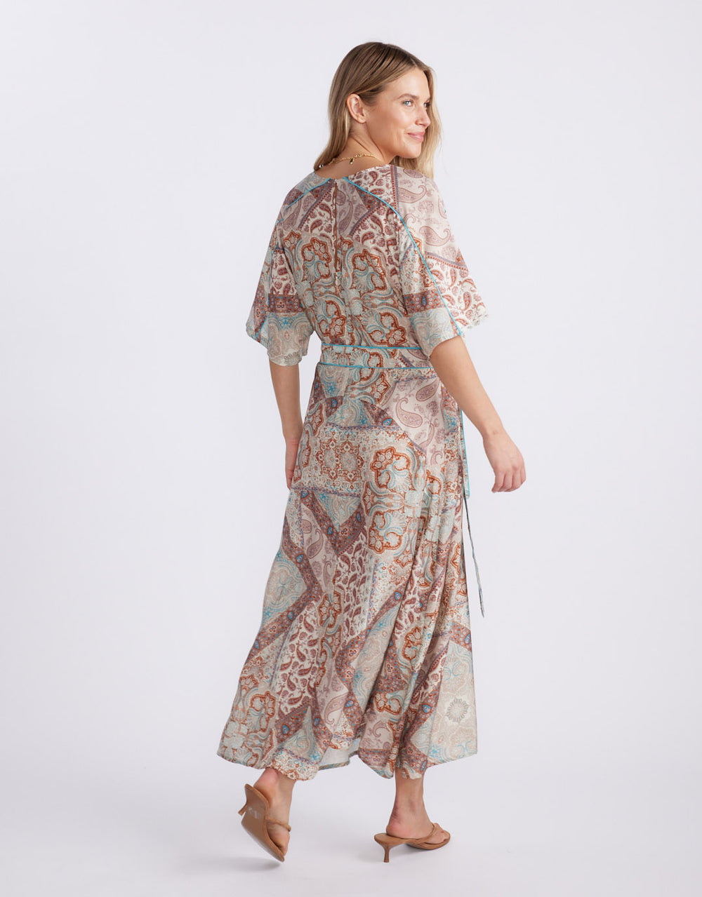 Among The Vines Midi Dress - Shoreline Paisley