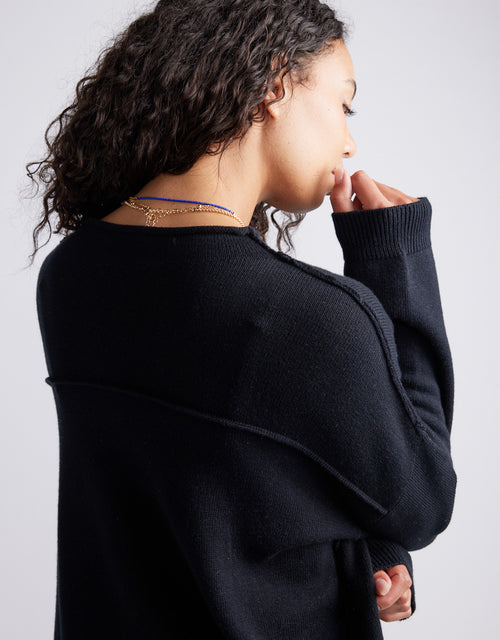 Biarritz Raw Edge Knit - Black