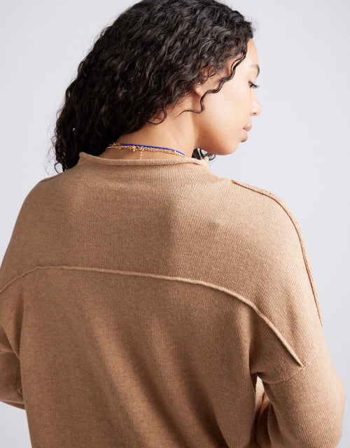 Biarritz Raw Edge Knit -  Mocha