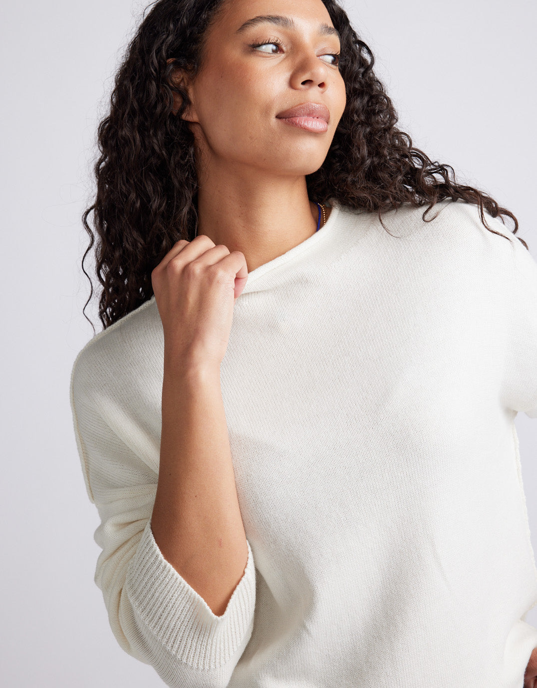Biarritz Raw Edge Knit - White