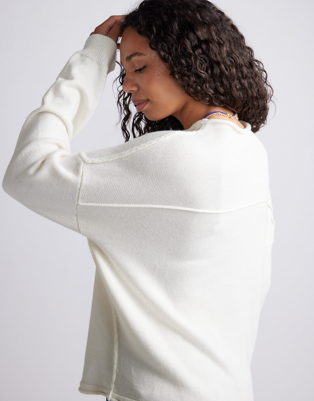 Biarritz Raw Edge Knit - White
