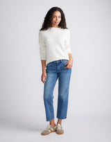 Biarritz Raw Edge Knit - White