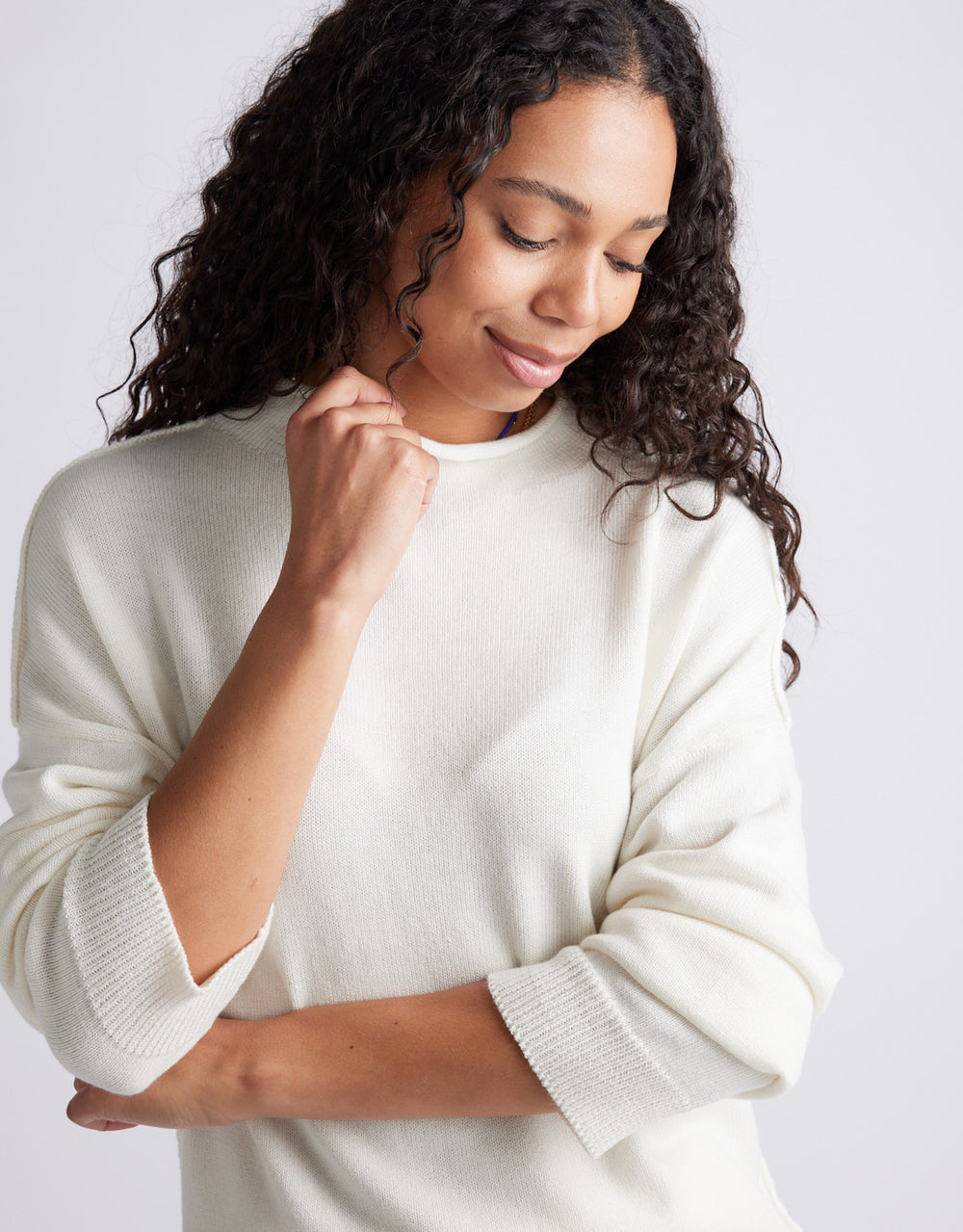 Biarritz Raw Edge Knit - White
