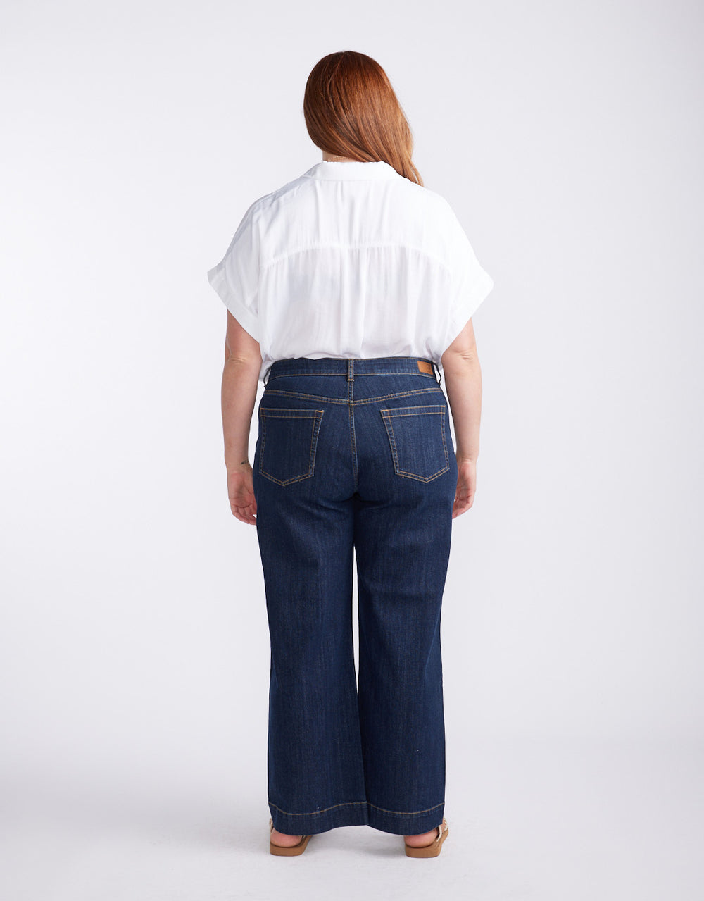 Catalina Cropped Wide Leg Jean - Indigo