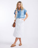 Catalina Midi Skirt - White